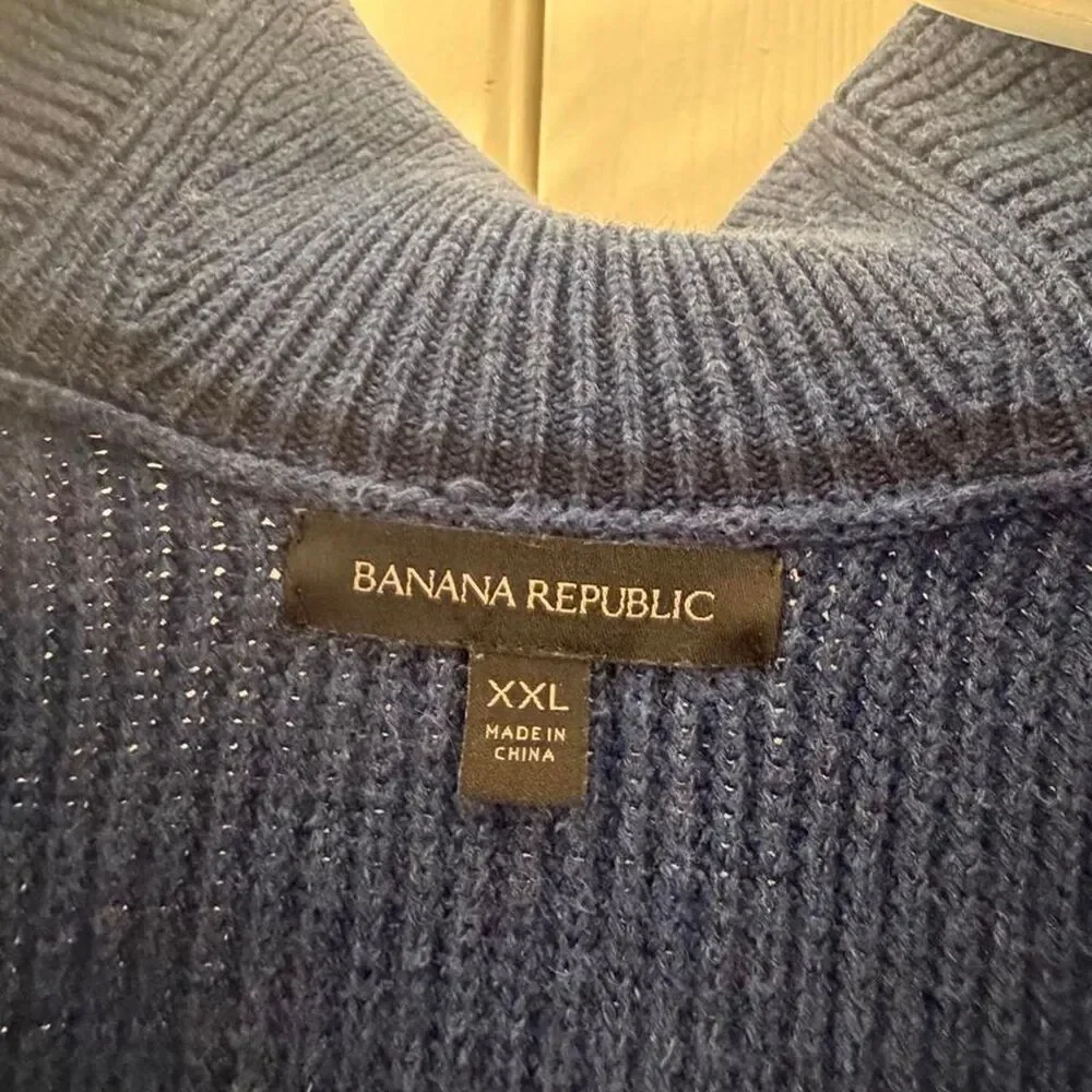 Banana-republic Men's Blue and Navy Cardigan